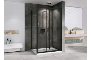 Душевой уголок Abber Sonnenstrand 120x75 профиль черный стекло прозрачное - 3