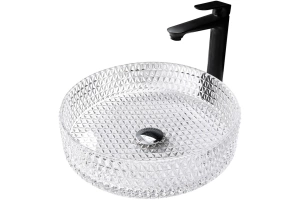 Накладная раковина Abber Glas 40 прозрачная