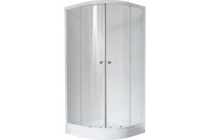 Душевой уголок Royal Bath HK 90х90 с поддоном профиль белый стекло матовое - 2