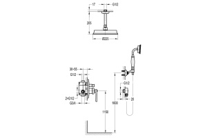 Swedbe Terracotta Art Семейный душ со смесителем встраиваемый 2516 - 2
