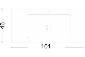 Раковина - столешница Armadi Art Vallessi 100 черный матовый - 3