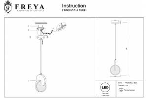 Подвесной светодиодный светильник Freya Nova FR6002PL-L15CH - 3