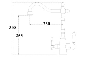 Смеситель Zorg Clean Water для кухонной мойки ZR 312 YF-33-BR light - 2