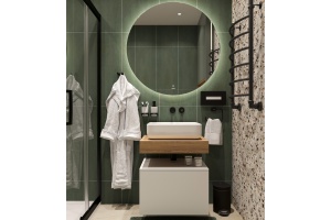 Столешница STWORKI Ольборг 60 дуб французский, без отверстий, с тумбой 60, с раковиной STWORKI Soul 1 белой - 2