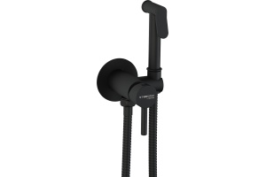 Гигиенический душ STWORKI by Damixa Хельсинки HFHS52030 со смесителем, С ВНУТРЕННЕЙ ЧАСТЬЮ, черный, встраиваемый, настенный, матовый