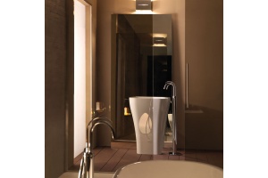 KERASAN Aquatech раковина отдельностоящая 60см, с креплением и сифоном, цвет белый (с мая 2022 срок поставки увеличен до 120 раб дней!!)