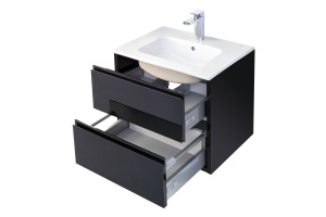 Тумба под раковину Aquaton Римини 60 черный глянец - 3