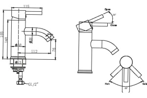 Смеситель Bravat Slim TF1332366CP-RUS для раковины - 2