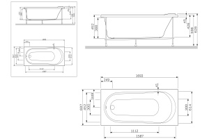 Экран для ванны фронтальный AM.PM Spirit (W85A-170-070W-P) - 3