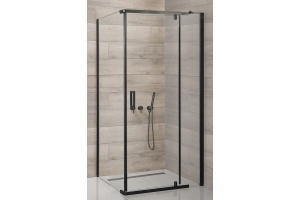 Душевой угол Royal Bath HPVD 80х90 профиль черный стекло прозрачное