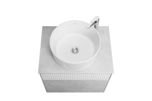 Тумба под раковину Aquaton Марбл 60 белый-серый - 2