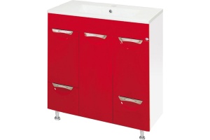 Мебель для ванной Misty Кристи 75 красная эмаль - 2