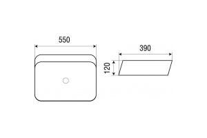 Раковина накладная Weltwasser WW ELBACH 2243 55 белый (10000003831) - 2