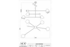 Люстра на штанге Favourite Statera 3045-4P - 2