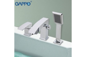 Смеситель на борт ванны Gappo хром глянцевый - 3