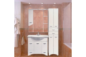 Мебель для ванной Misty Дрея 85 2 ящика, с бельевой корзиной