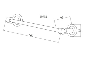 Полотенцедержатель Boheme Murano хром с зеленым - 2