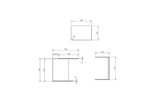 Столик для ванной комнаты Abber Stein черный матовый - 2