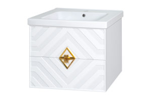 Тумба под раковину Misty Натали 65 белая глянцевая