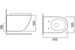 Унитаз подвесной SantiLine SL-5002MB - 2
