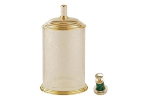 Ведро для мусора Boheme Murano золото с зеленым