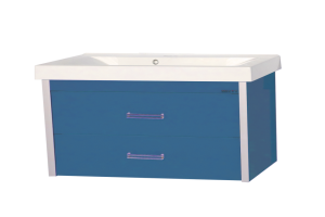 Джулия QVATRO -105 Тумба с 2 ящ. подвесная синяя