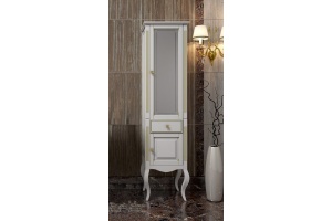 Шкаф-пенал Opadiris Лаура 45 R белый золотая патина