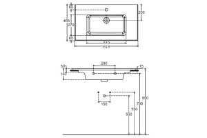Раковина накладная Allen Brau Fantasy Flat 81.5x46.5 белый - 2