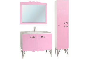 Тумба с раковиной Bellezza Эстель 100 розовая - 3