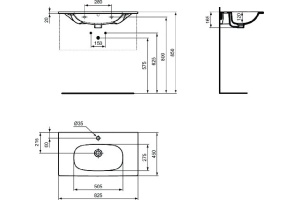 Мебельная раковина Ideal Standard Tesi (T350901) - 2