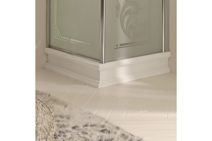 KERASAN Retro поддон угловой квадратный 100х100см, диаметр слива 90, цвет белый