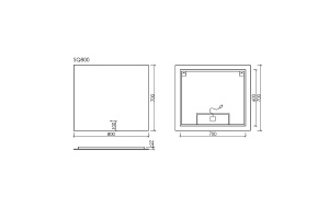 Зеркало Sancos Square 80х70 с подсветкой - 3