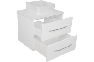 Тумба под раковину Misty Челси 60 белая глянцевая - 3