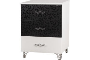 Тумба Bellezza Маргарита 60 белая с черным