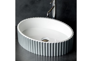 Раковина накладная Armadi Art Canale 50 глянец серебро