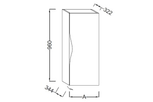 Шкаф-пенал Jacob Delafon Stillness 40 L белый лак - 2