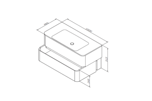 Тумба под раковину Am.pm Sensation 100 см (M30FHX1002BG) - 2
