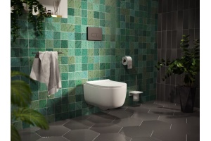 Система инсталляции для унитазов Berges Wasserhaus Novum с кнопкой смыва, черная матовая - 2