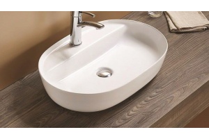 Раковина накладная CeramaLux NC 81.5 см серый матовый (78325MDH)