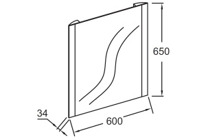 EB1470-NF Replique Зеркало с вертикальной светодиодной подсветкой и функцией антипар 60 см - 2