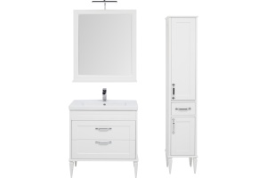 Тумба для комплекта Aquanet Денвер 80 белый глянец - 3