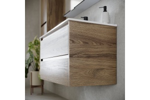 Тумба под раковину подвесная Sancos Libra 120 светлое дерево - 3