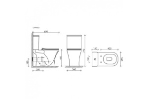 Бачок для унитаза Ceramica Nova Alfa белый - 3