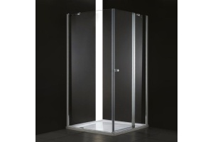 Душевой уголок Cezares Elena 100х100 хром стекло прозрачное