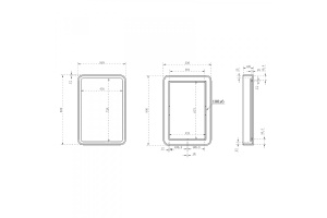 Зеркало Abber Kristall 55 с подсветкой коричневое - 3