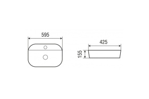 Раковина накладная Weltwasser WW ELBACH 2236 59.5 белый (10000004579)  - 2