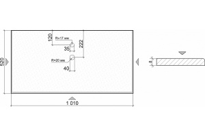 Столешница под раковину Armadi Art Lucido 100 золото - 2