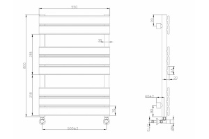 Полотенцесушитель водяной Boheme Venturo золото - 3