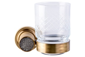 Стакан для зубных щеток настольный Boheme Royal Cristal бронза