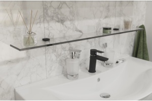 Полка STWORKI Glass Shelf 100 полкодержатели черные - 3